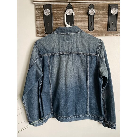 THE CHILDREN'S PLACE Kids Denim Jacket Classic Button-Up 100% Cotton Blue Size 1 - Picture 2 of 7